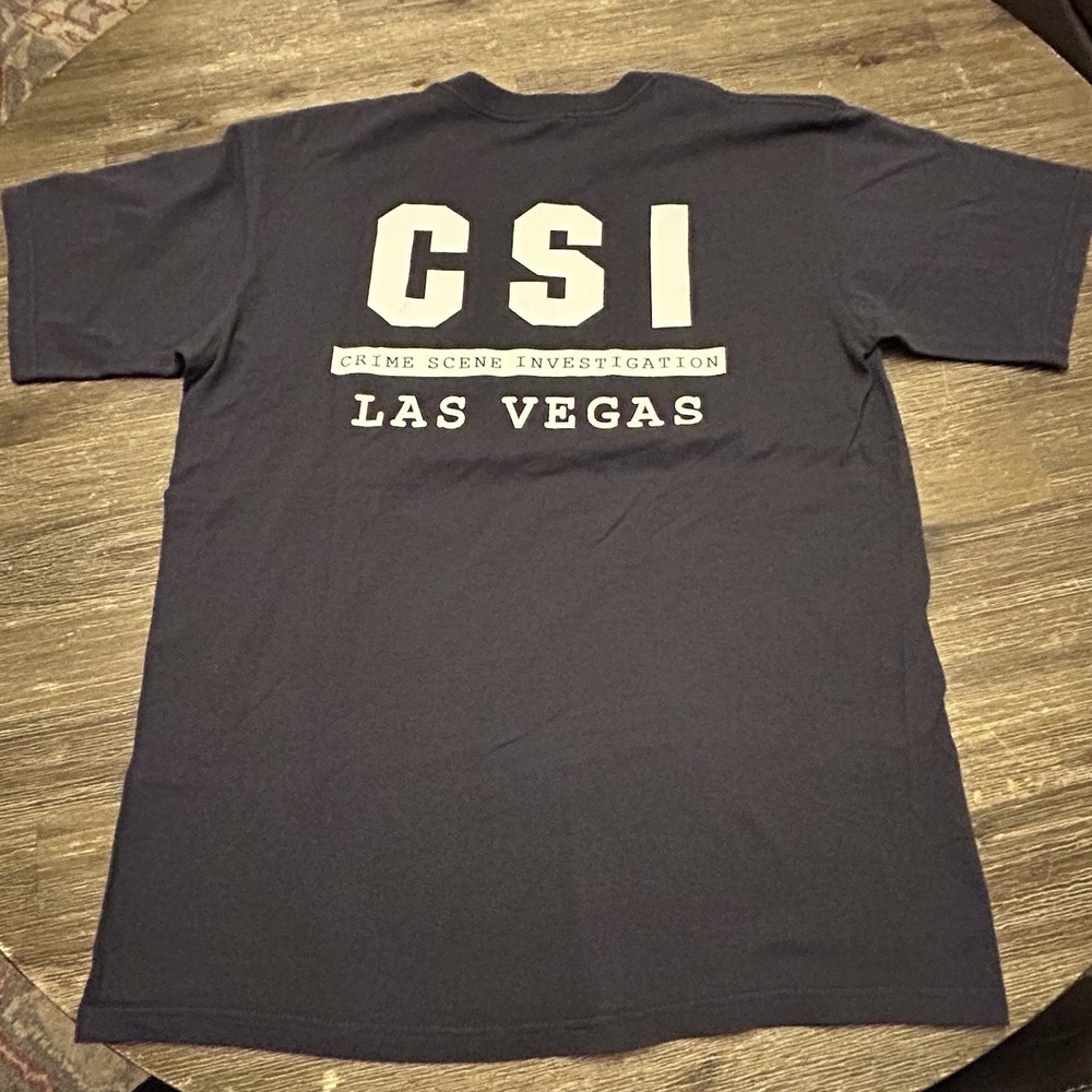 Vintage CSI Crime Scene Investigation Las Vegas Unit T-Shirt Navy Size Medium‎ - Picture 4 of 5